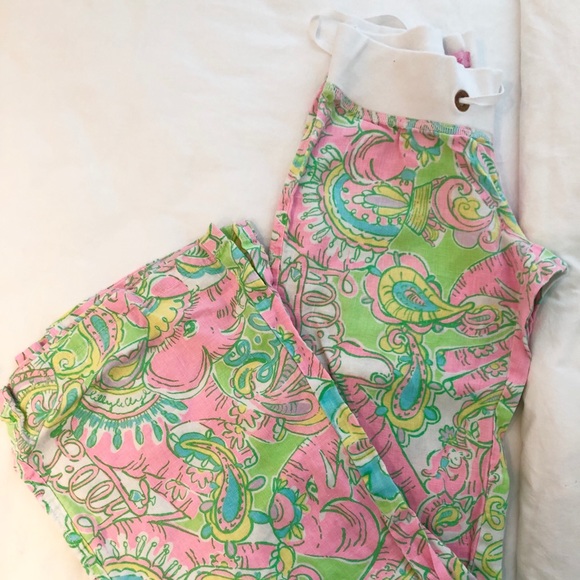 Lilly Pulitzer Multi Chin Chin Linen Beach Pant - Picture 4 of 8
